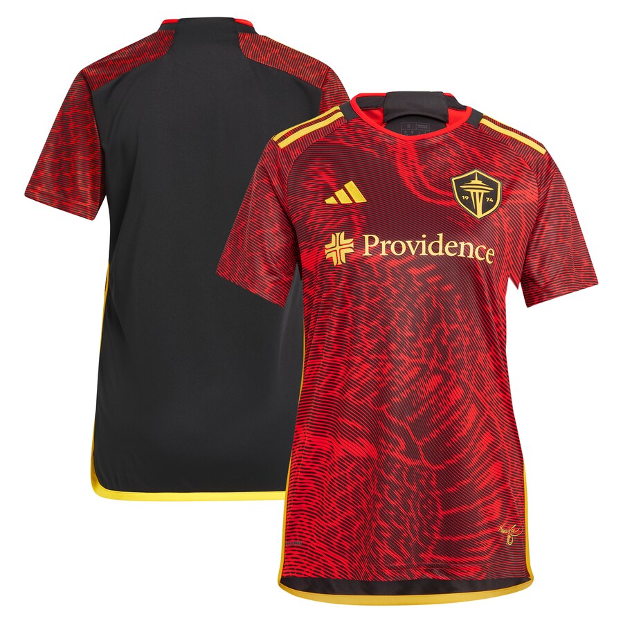 Women's Seattle Sounders FC  adidas Red 2024 The Bruce Lee Kit Replica Jersey