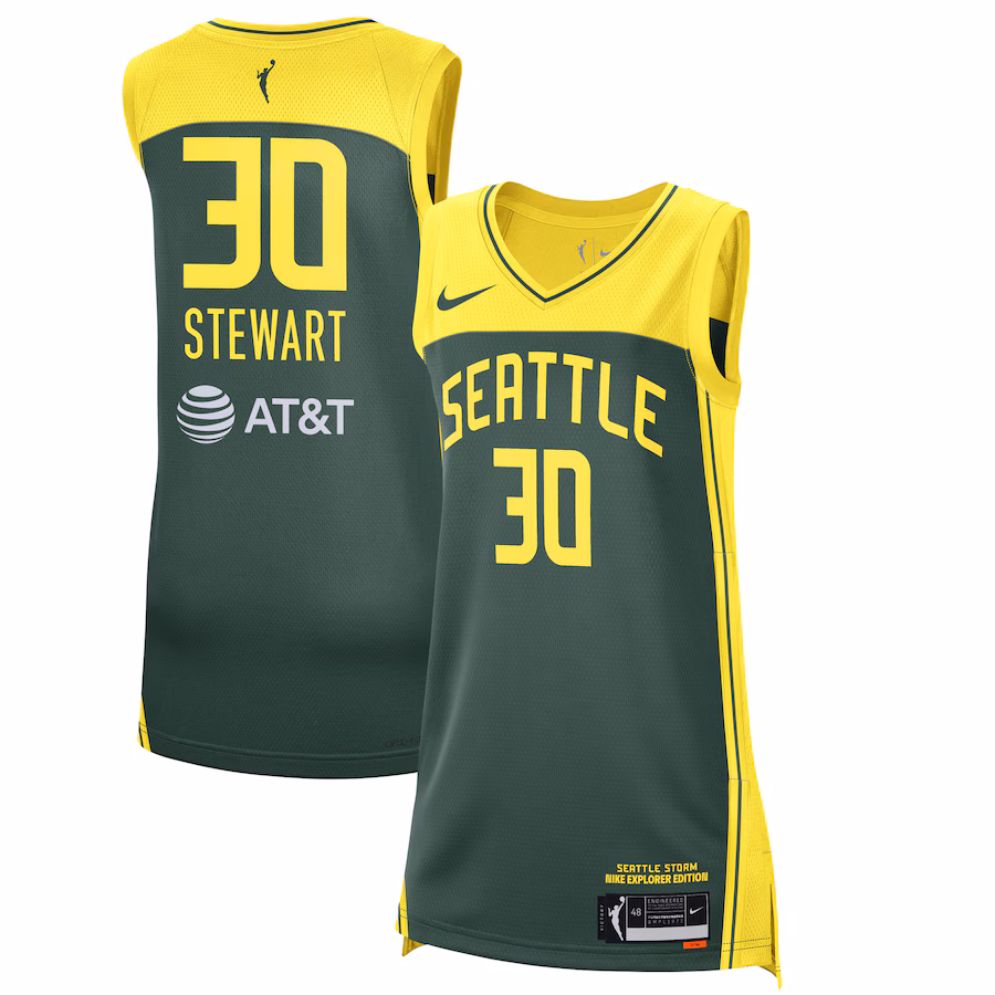 Women's Seattle Storm Breanna Stewart Nike Green 2021 Explorer Edition Victory Player Jersey