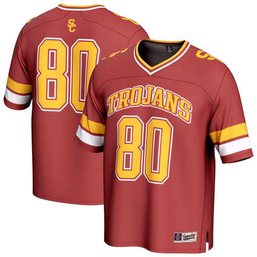 Youth GameDay Greats #80 Cardinal USC Trojans Lightweight Collegiate Football Fashion Jersey