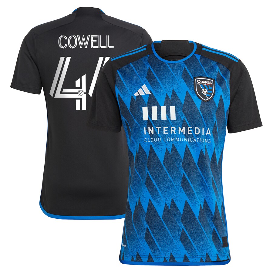 Men's San Jose Earthquakes Cade Cowell adidas Blue 2023 Active Fault Jersey Replica Jersey