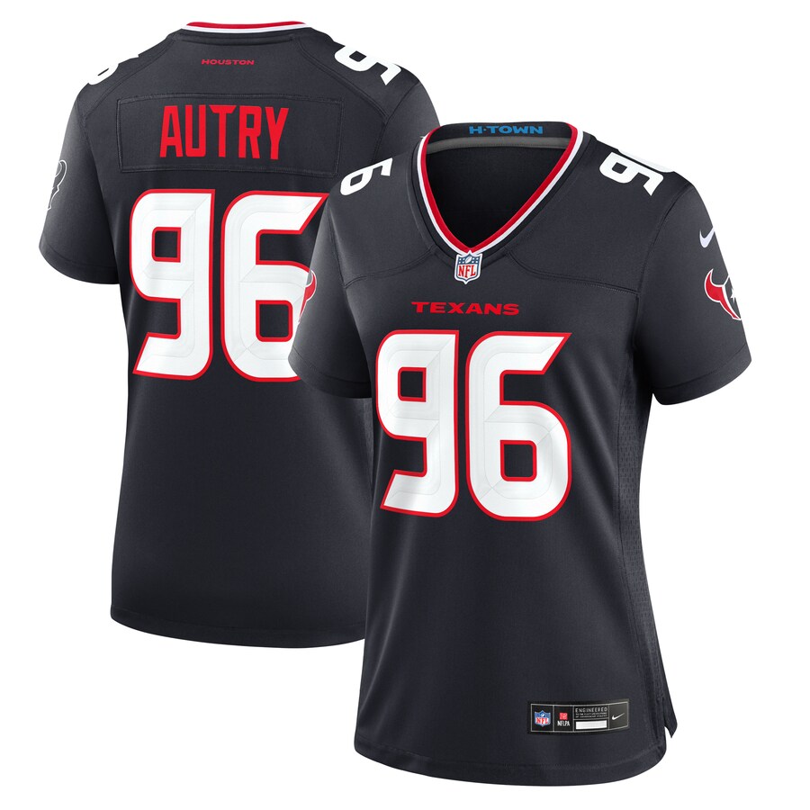 Women's Houston Texans Denico Autry Nike Navy Team Game Jersey