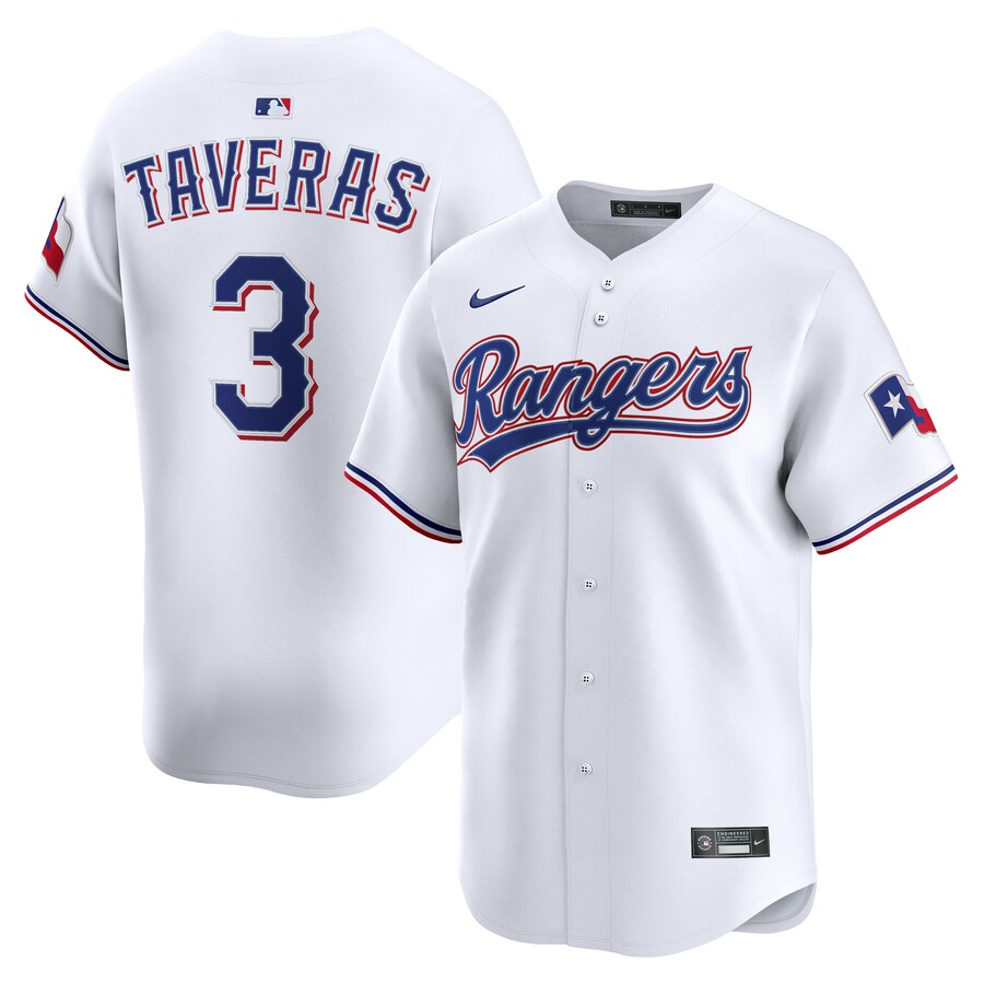 Men's Texas Rangers Leody Taveras Nike White Alternate Limited Player Jersey