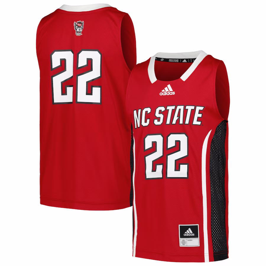 #22 NC State Wolfpack adidas Youth Swingman Jersey - Red