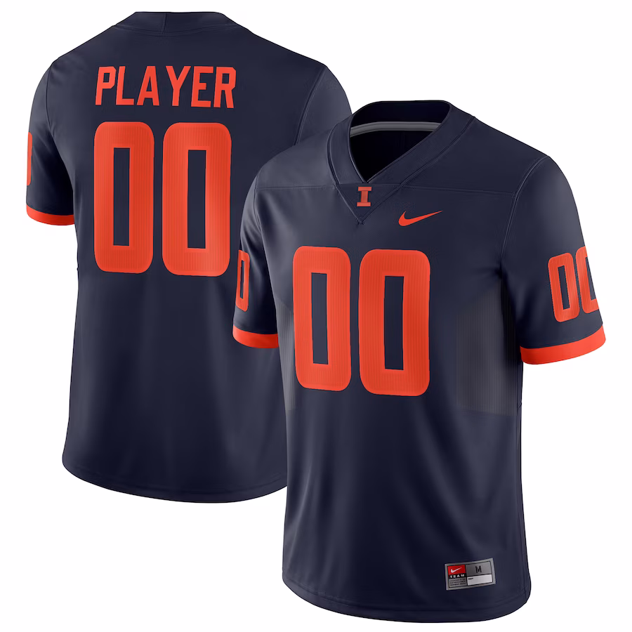 Illinois Fighting Illini Nike Pick-A-Player NIL Replica Football Jersey - Navy