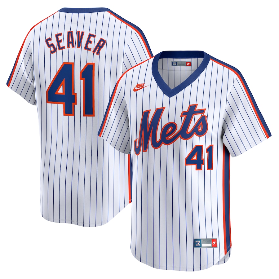 Women's New York Mets Nike White Tom Seaver Throwback Cooperstown Limited Jersey