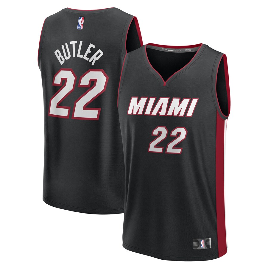 Youth Miami Heat Jimmy Butler Fanatics Black Fast Break Replica Player Jersey - Icon Edition