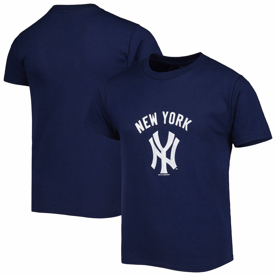 Youth New York Yankees Soft as a Grape Navy Cooperstown Collection T-Shirt