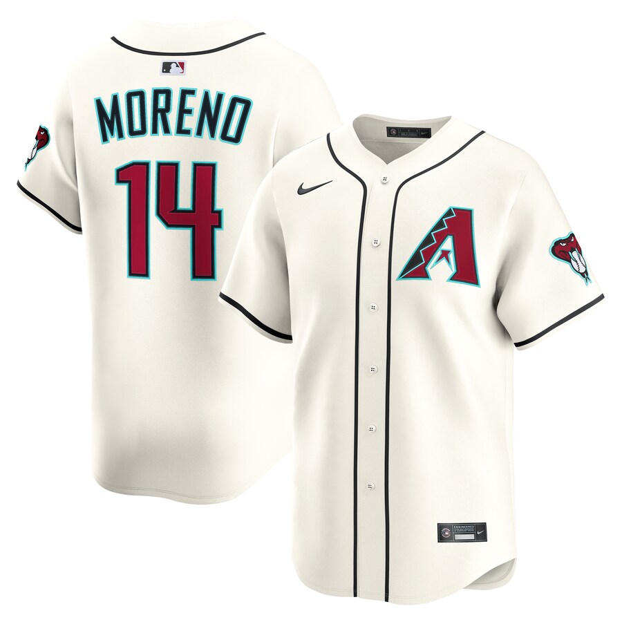 Men's Arizona Diamondbacks Gabriel Moreno Nike Cream Alternate Limited Player Jersey