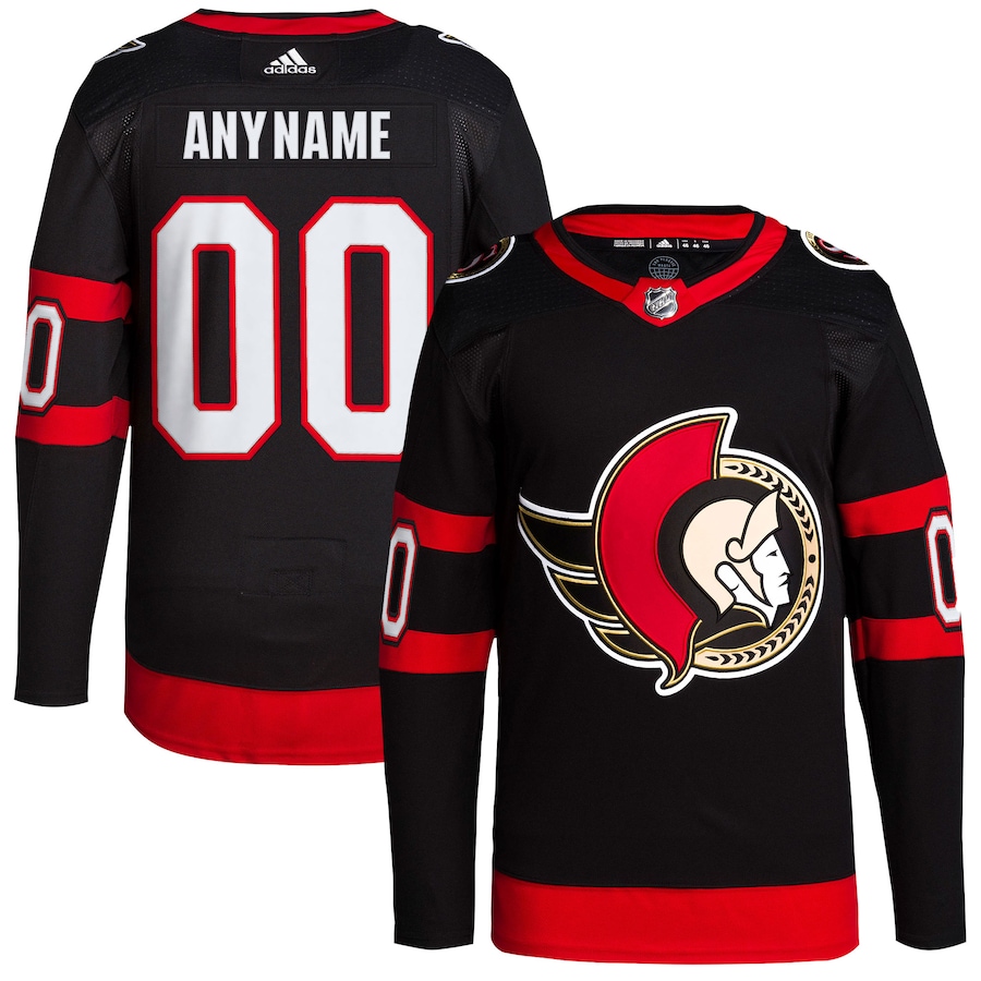 Men's Ottawa Senators adidas Black Home Primegreen Authentic Custom Jersey