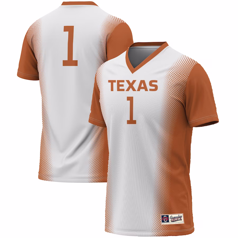 #1 Texas Longhorns GameDay Greats Unisex  Lightweight Women's Soccer Jersey - White