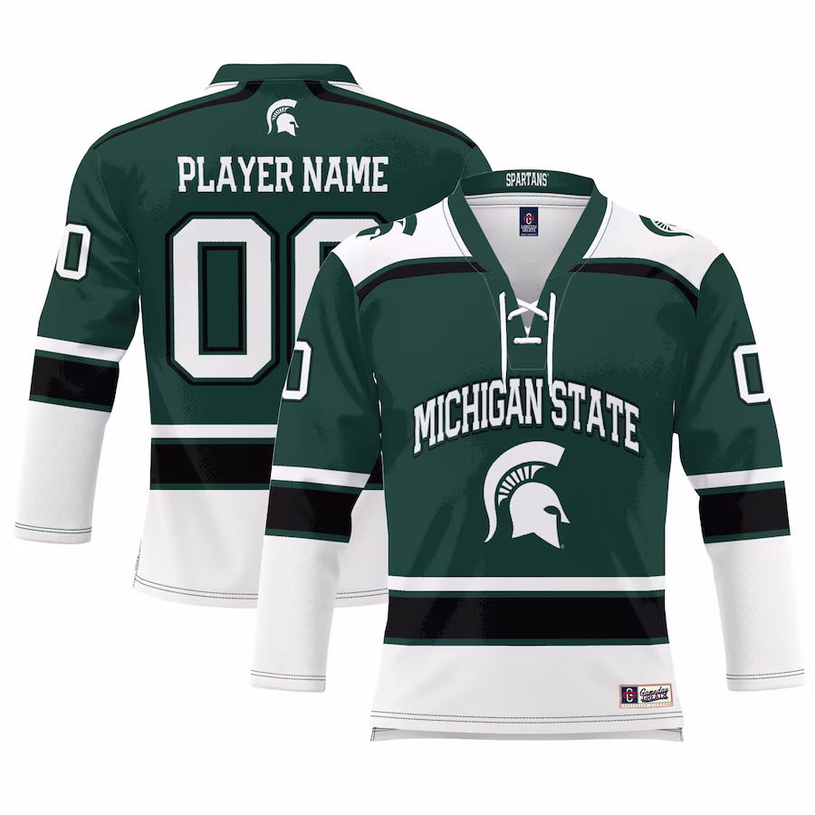 Michigan State Spartans GameDay Greats Youth Ice Hockey Pick-a-Player Jersey - Green