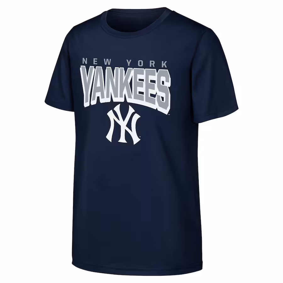 Youth New York Yankees Navy On The Block T-Shirt