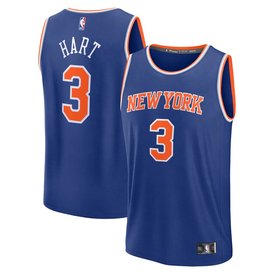Men's New York Knicks Josh Hart Fanatics Blue Fast Break Replica Player Jersey - Icon Edition