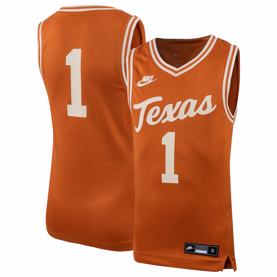 Youth Nike #1 Texas Orange Texas Longhorns Icon Replica Basketball Jersey