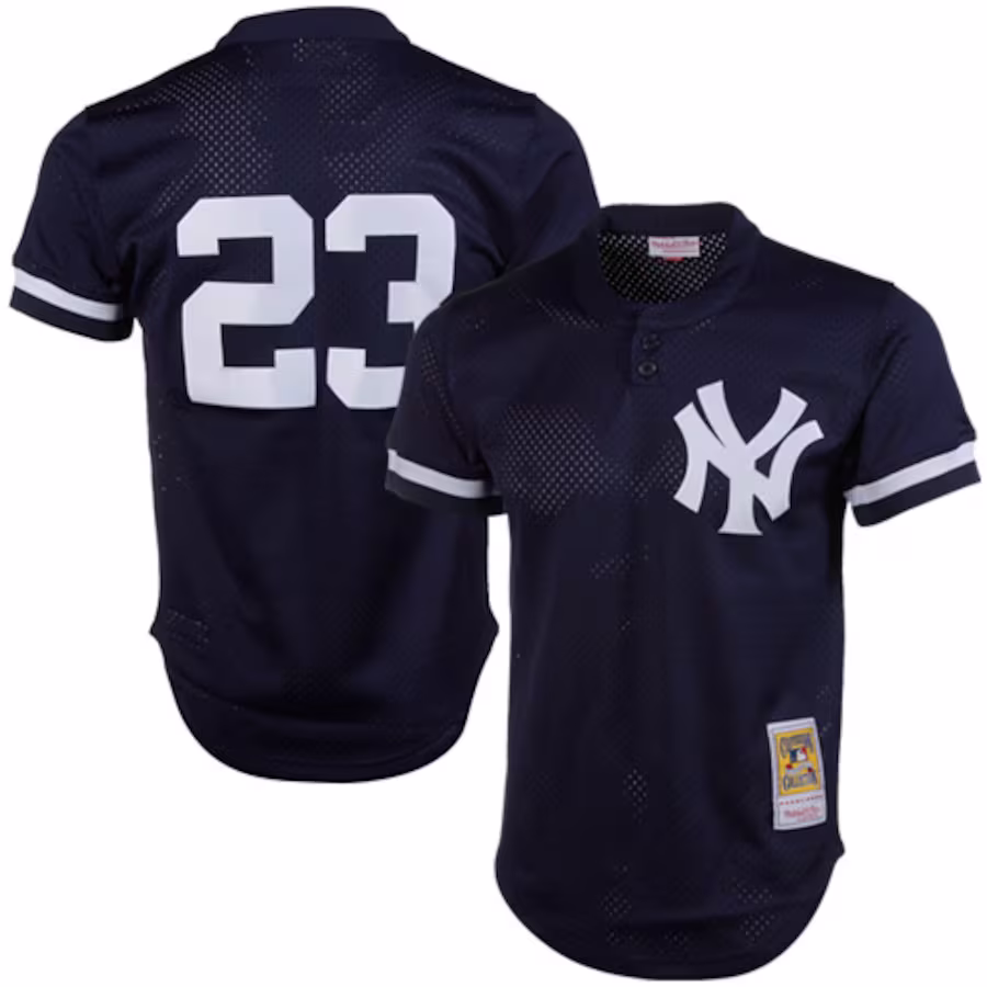 Men's New York Yankees Don Mattingly Mitchell & Ness Navy 1995 Authentic Cooperstown Collection Mesh Batting Practice Jersey