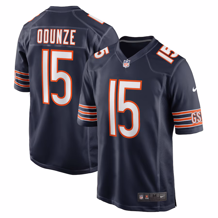 Men's Chicago Bears Rome Odunze Nike Navy Player Game Jersey