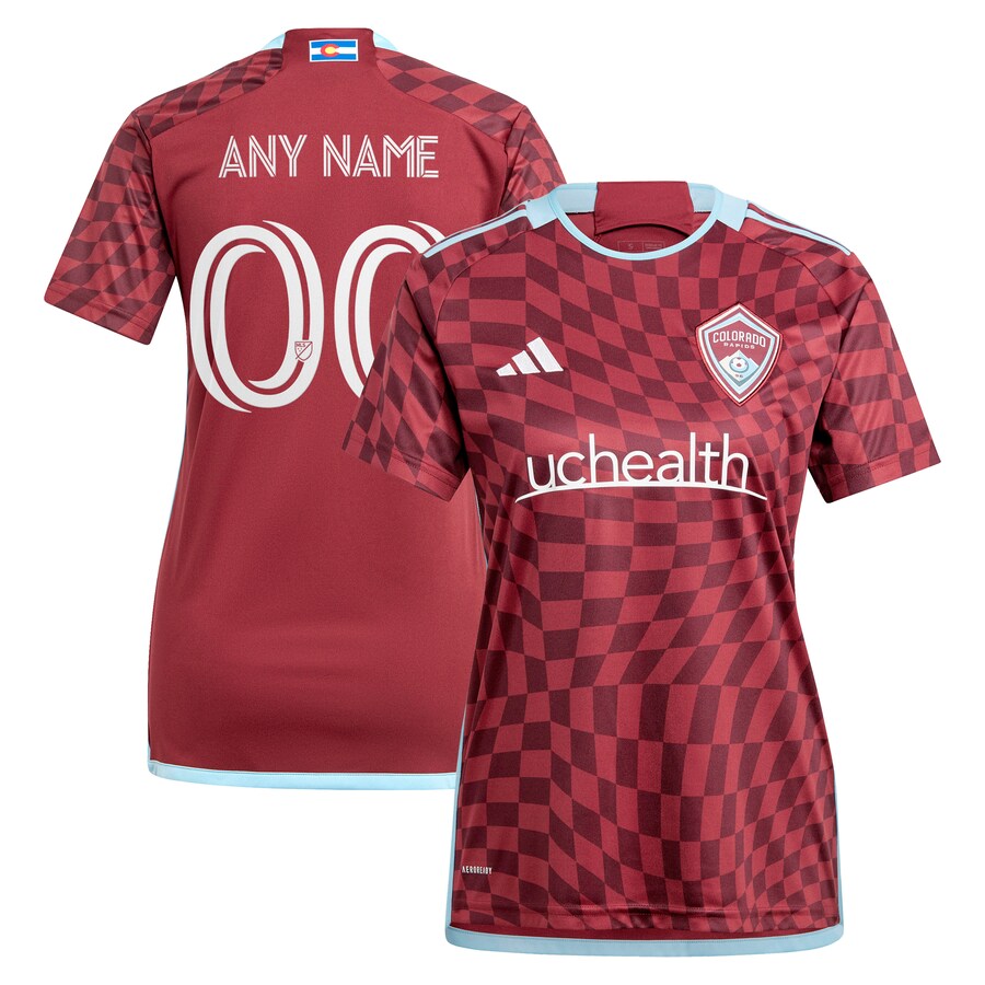 Women's Colorado Rapids  adidas Burgundy 2024 One Flag Kit Replica Custom Jersey