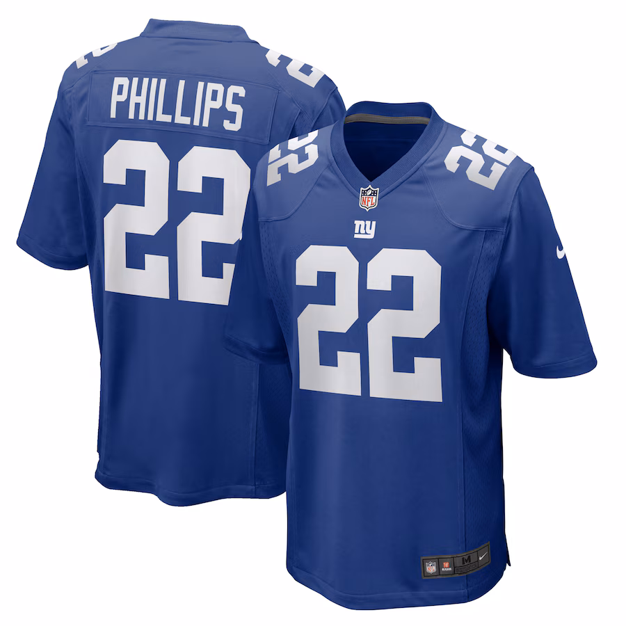 Men's New York Giants Dru Phillips Nike Royal Team Game Jersey