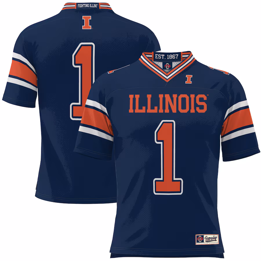 Youth GameDay Greats #1 Navy Illinois Fighting Illini Football Jersey