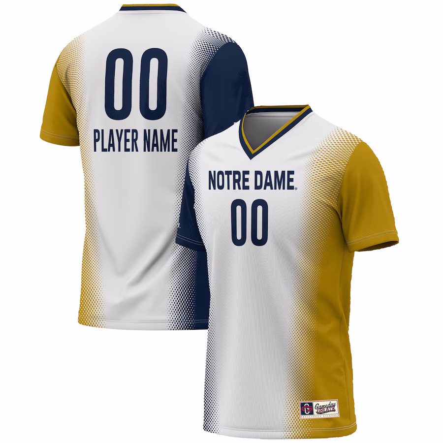 Notre Dame Fighting Irish GameDay Greats Unisex NIL Pick-A-Player Lightweight Women's Soccer Jersey - White