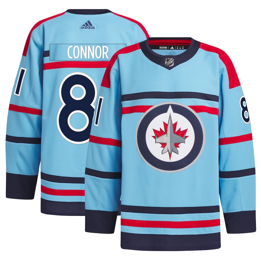Men's Winnipeg Jets Kyle Connor adidas Light Blue Alternate Primegreen Authentic Player Jersey