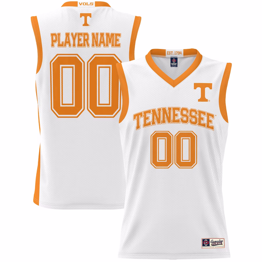 Tennessee Volunteers GameDay Greats Unisex  Lightweight NIL Pick-A-Player Basketball Jersey - White