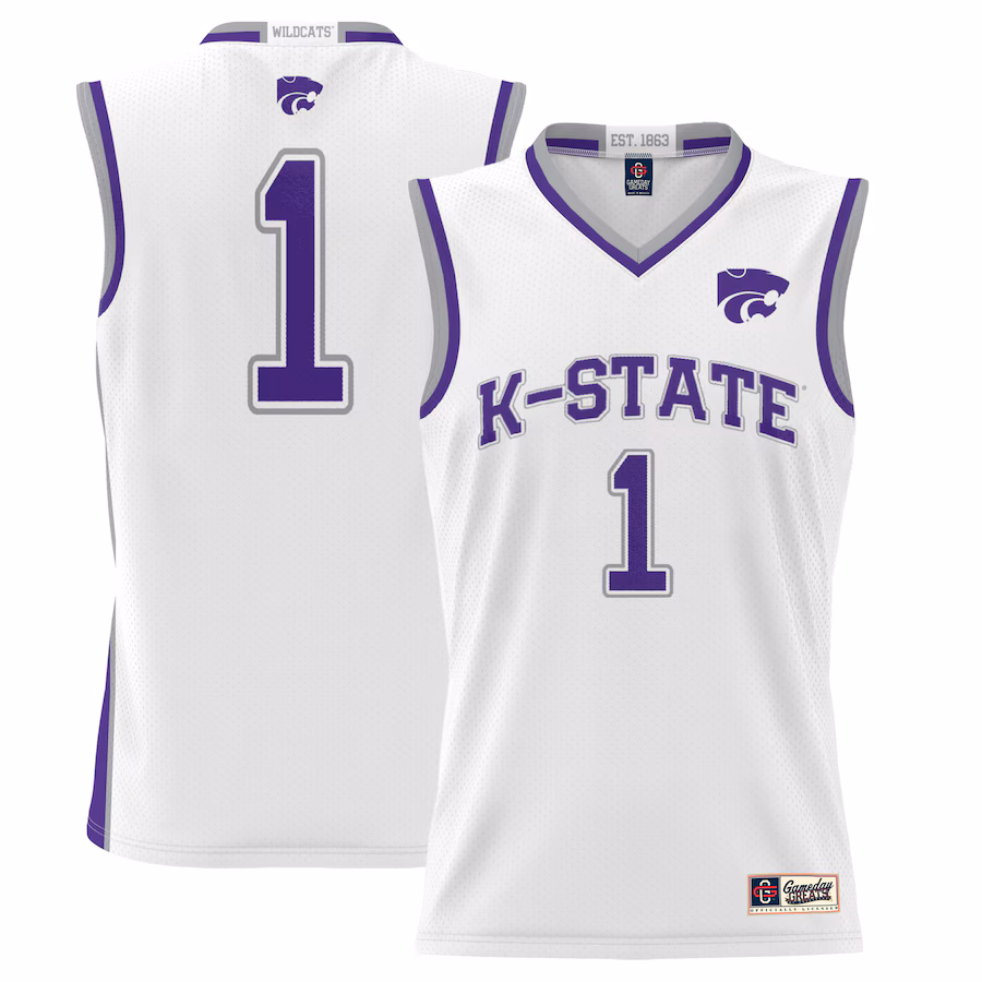 Youth GameDay Greats #1 White Kansas State Wildcats Lightweight Basketball Jersey