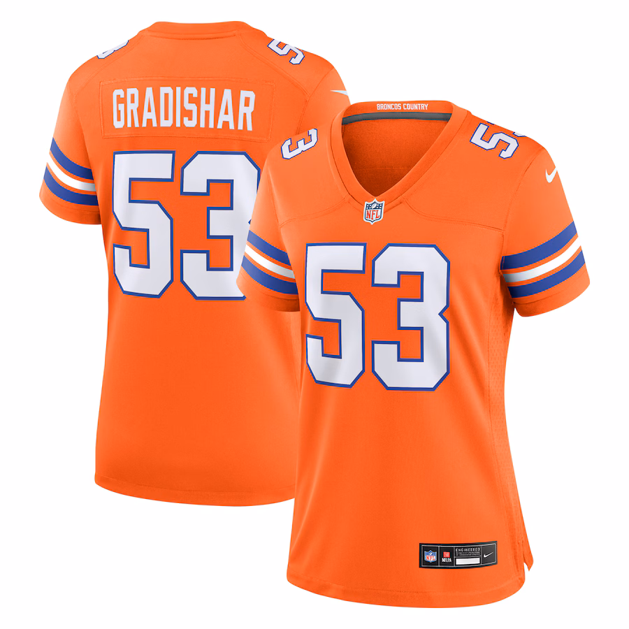 Women's Denver Broncos Randy Gradishar Nike Orange Mile High Collection 1977 Throwback Retired Player Game Jersey