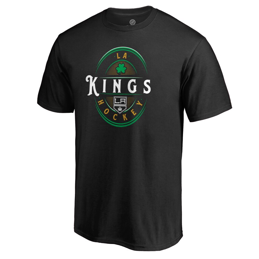 Men's Los Angeles Kings Black St. Patrick's Day Forever Lucky T-Shirt