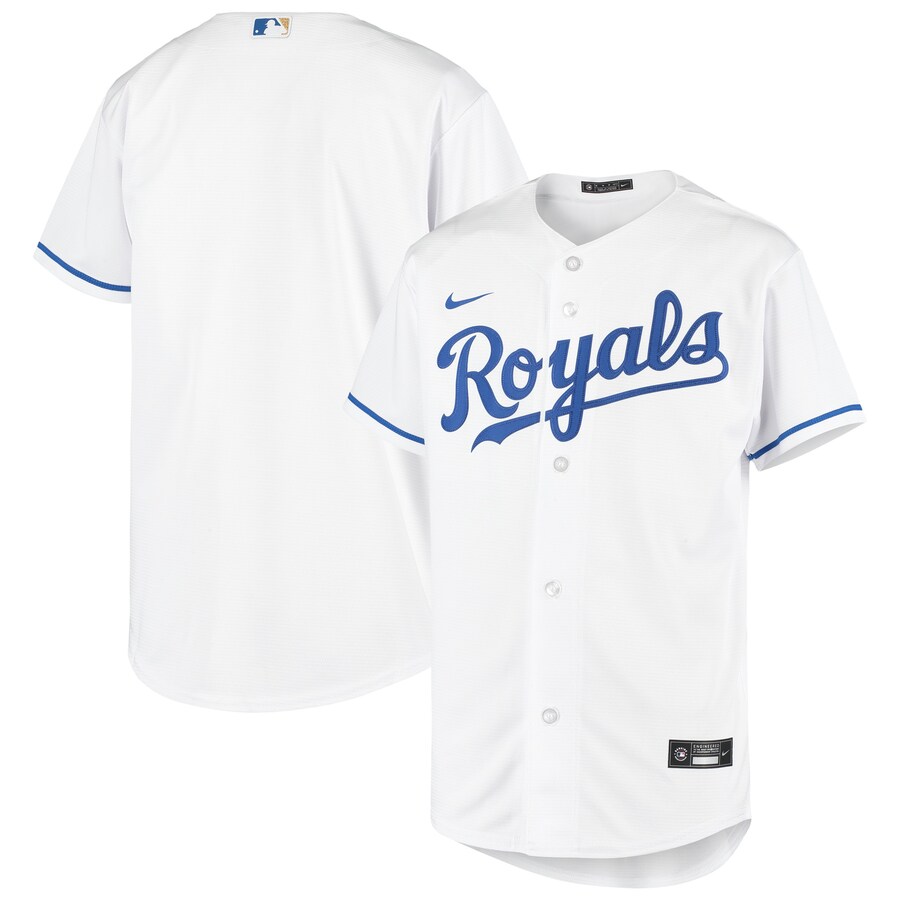 Youth Kansas City Royals Nike White Home Replica Team Jersey
