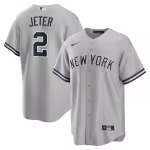 Men's New York Yankees Derek Jeter Nike Gray Big & Tall Road Replica Player Jersey