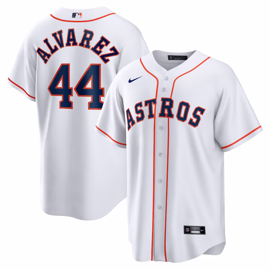 Men's Houston Astros Yordan Álvarez Nike White Home Replica Player Jersey