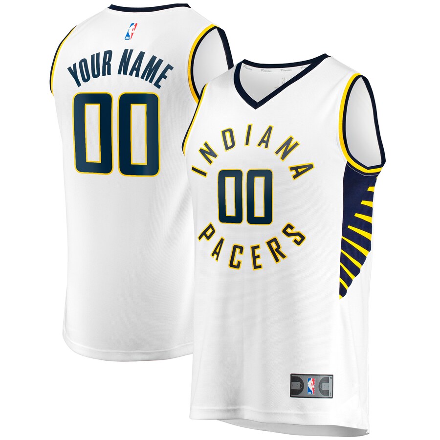 Men's Indiana Pacers Fanatics White Fast Break Custom Replica Jersey - Association Edition