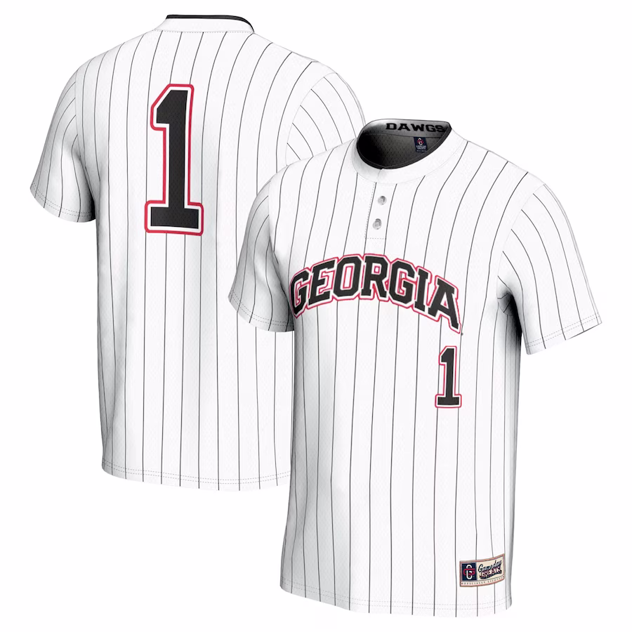 #1 Georgia Bulldogs GameDay Greats Youth Lightweight Softball Jersey - White