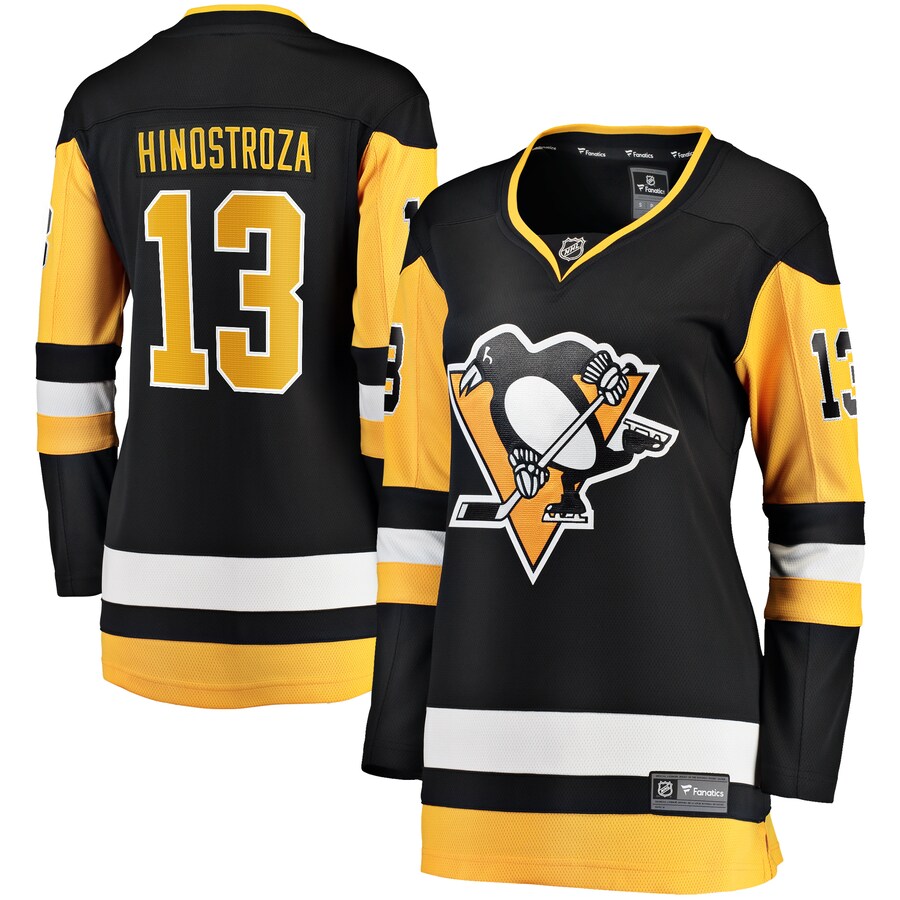 Women's Pittsburgh Penguins Vinnie Hinostroza Fanatics Branded Black Home Breakaway Player Jersey