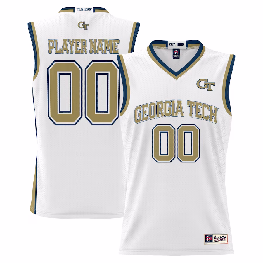 Georgia Tech Yellow Jackets GameDay Greats Youth NIL Pick-A-Player Lightweight Basketball Jersey - White