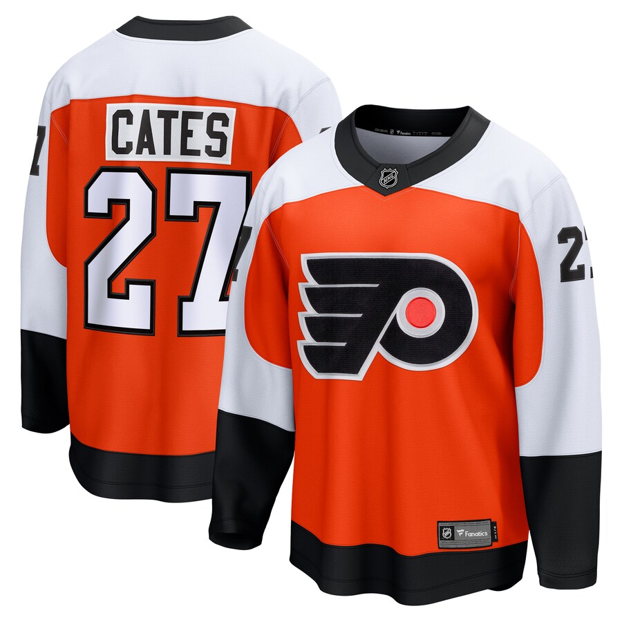 Men's Philadelphia Flyers Noah Cates Fanatics Branded Orange Home Breakaway Jersey