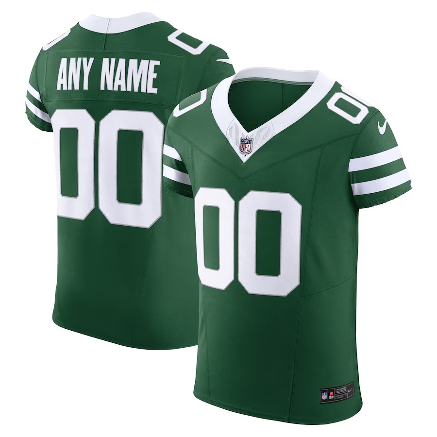 Men's New York Jets Nike Legacy Green Vapor F.U.S.E. Elite Custom Jersey
