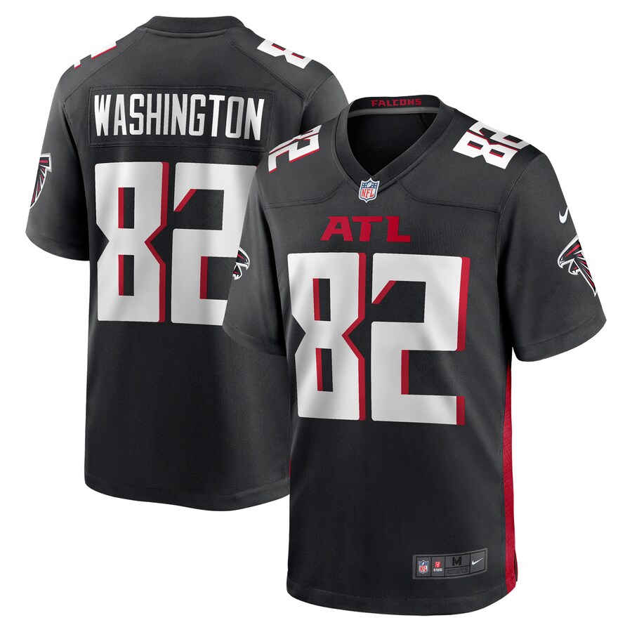 Men's Atlanta Falcons Casey Washington Nike Black Team Game Jersey
