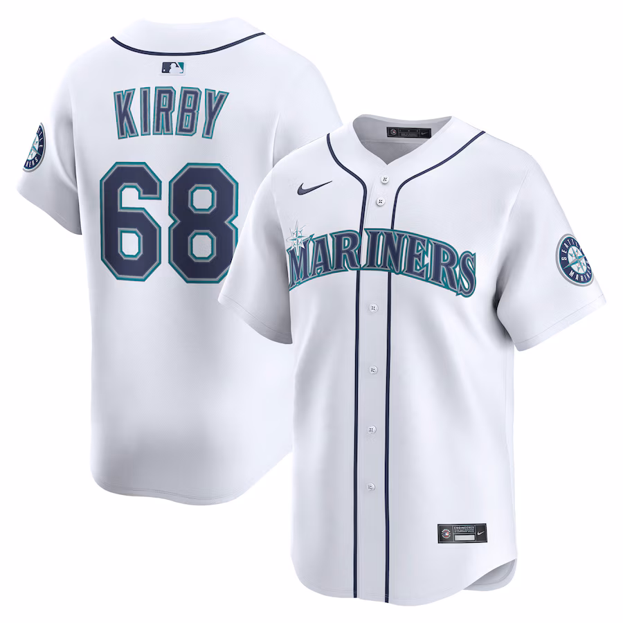 Men's Seattle Mariners George Kirby Nike White Alternate Limited Player Jersey