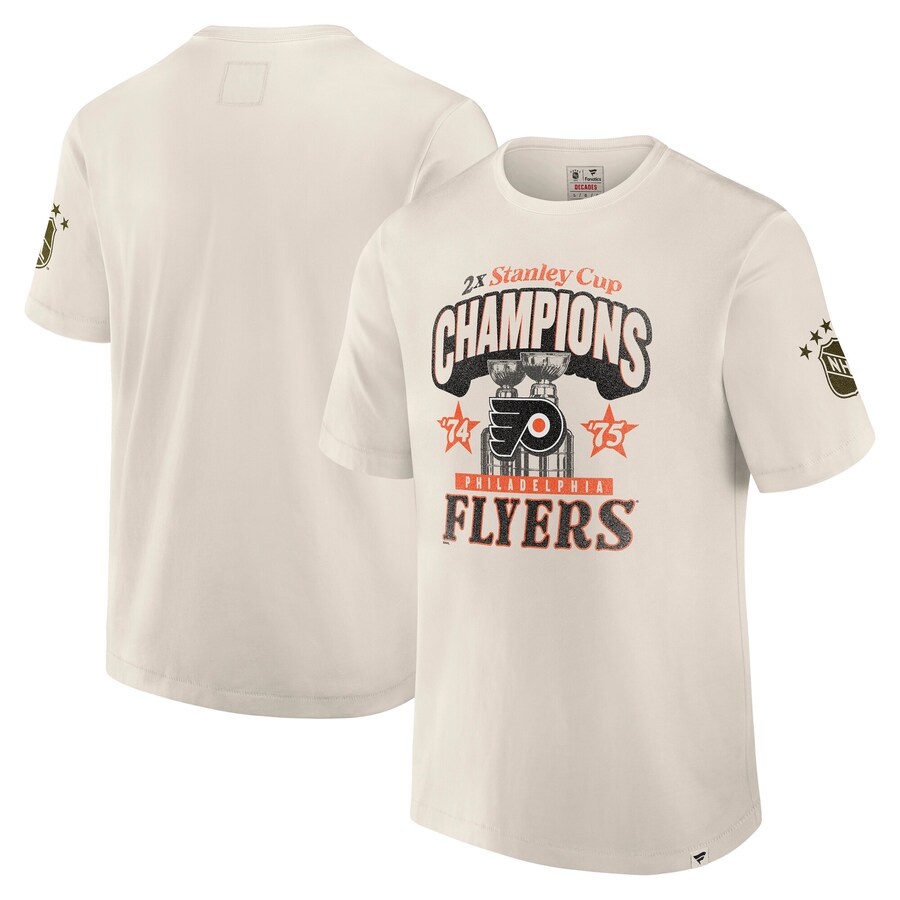 Men's Philadelphia Flyers Fanatics White Decades Collection Timeless T-Shirt