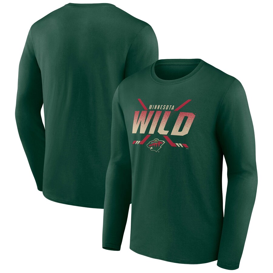 Men's Minnesota Wild Fanatics Green Covert Long Sleeve T-Shirt