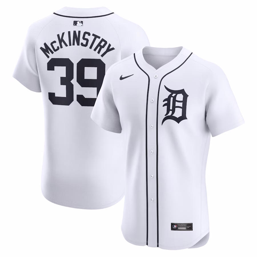 Men's Detroit Tigers Zach McKinstry Nike White Home Elite Player Jersey
