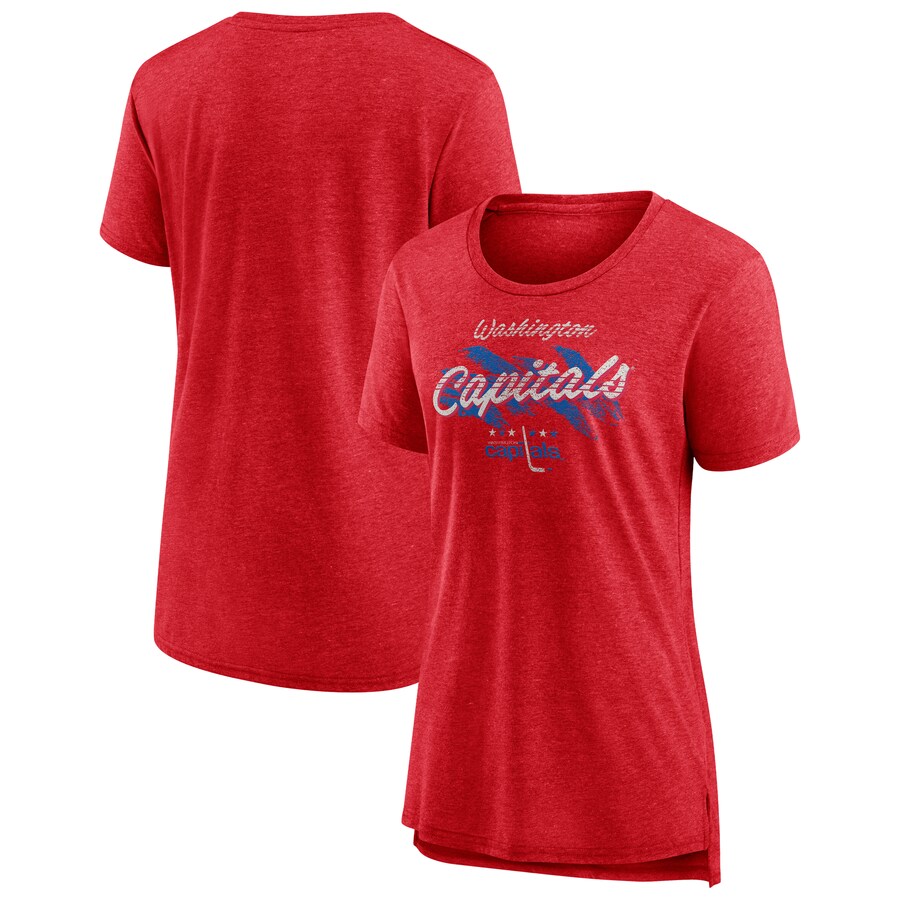 Women's Washington Capitals Red Hit the Ice Tri-Blend T-Shirt