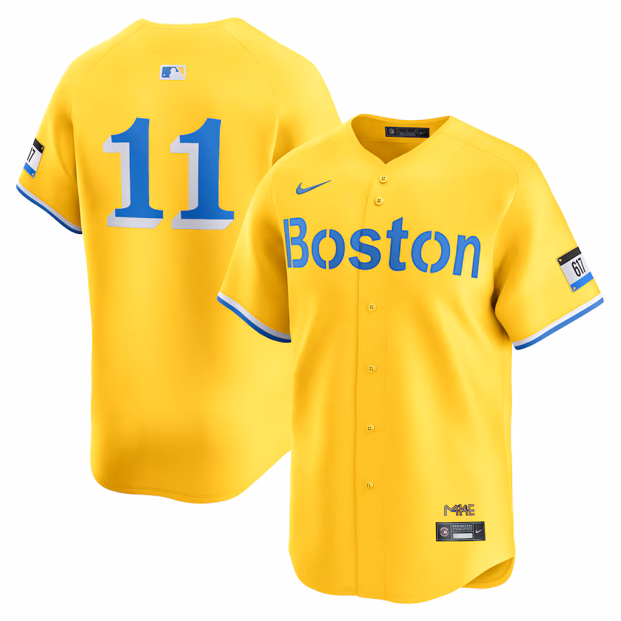 Men's Boston Red Sox Rafael Devers Nike Gold City Connect Limited Player Jersey