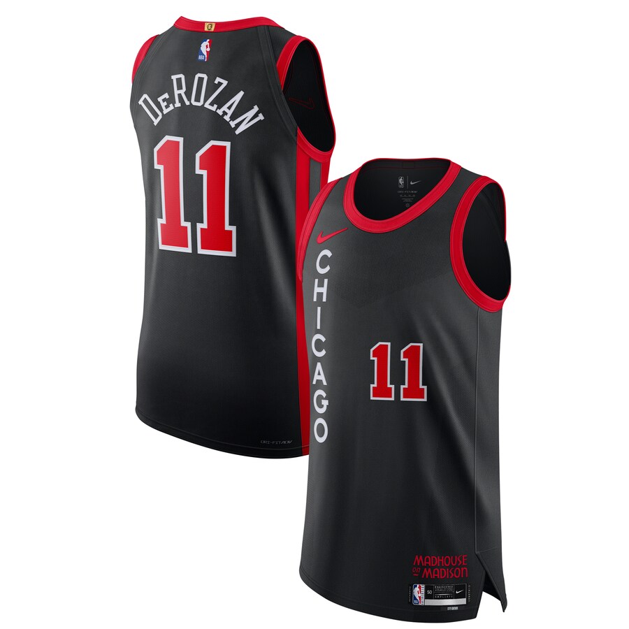 Men's Chicago Bulls DeMar DeRozan Nike Black  Authentic Jersey - City Edition