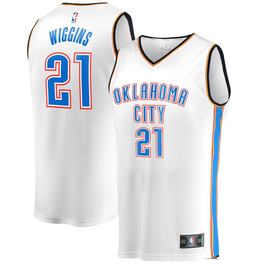 Men's Oklahoma City Thunder Aaron Wiggins Fanatics White Fast Break Player Jersey - Association Edition