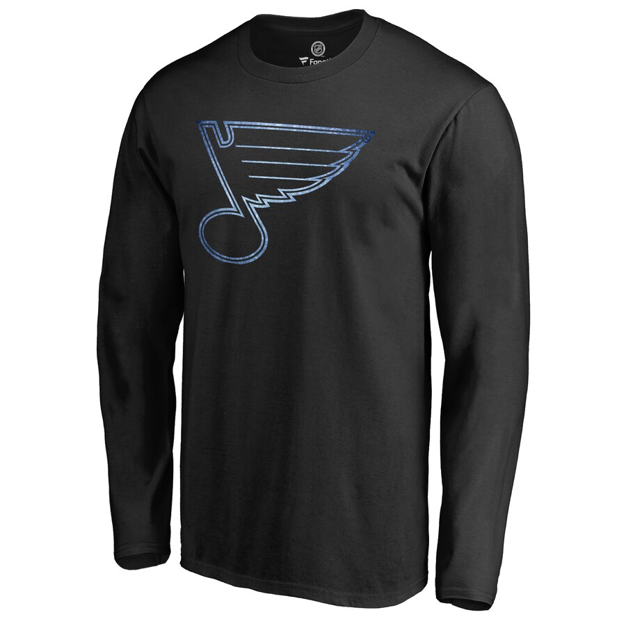 Men's St. Louis Blues Black Pond Hockey Long Sleeve T-Shirt