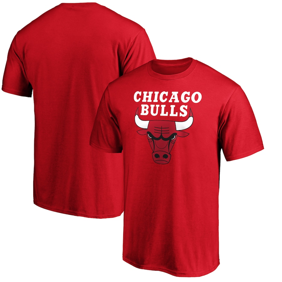 Men's Chicago Bulls Red Global Logo T-Shirt