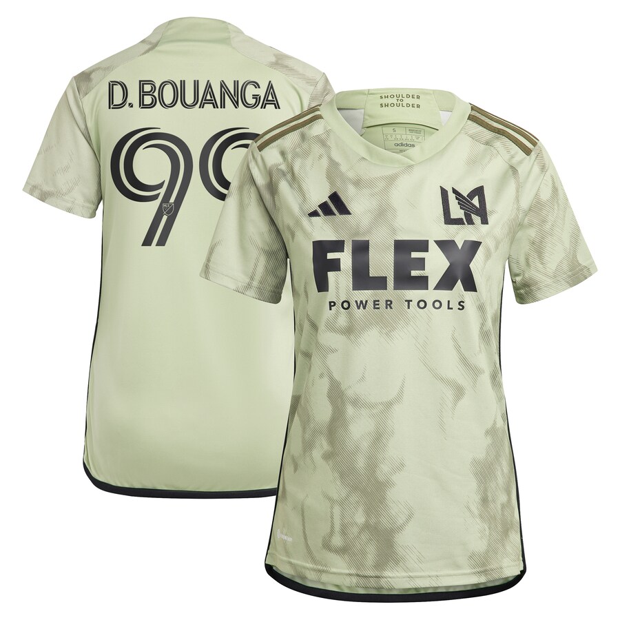 Women's LAFC Denis Bouanga adidas Green 2023 Smokescreen Replica Player Jersey